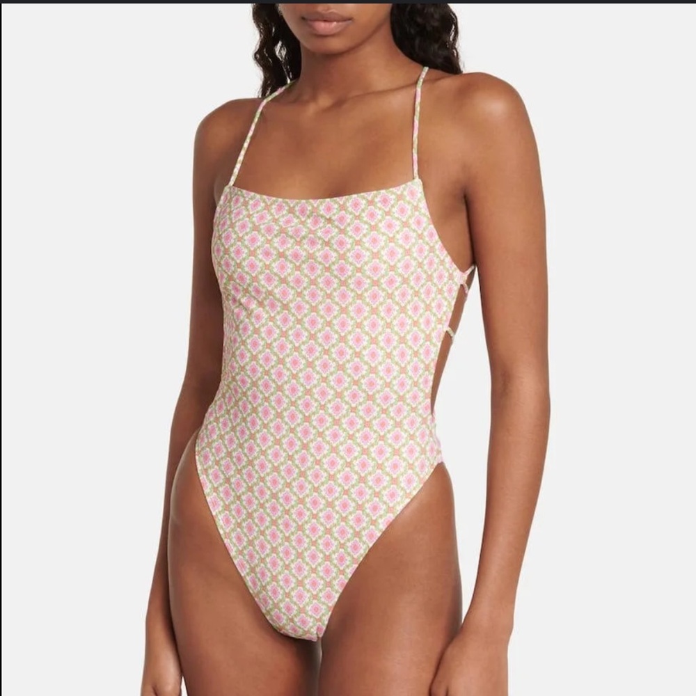 NWT Tory Burch Floral Print One Piece Swimsuit Size S